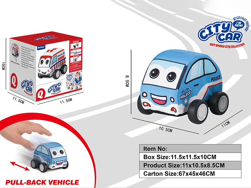 Pull Back Police Cloth Car