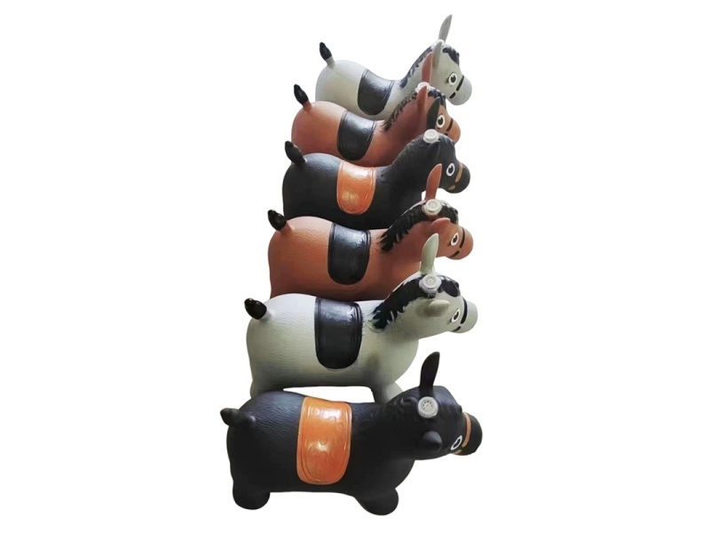 Inflatable Painted Coffee Horse (Soft Material) With Flash Music