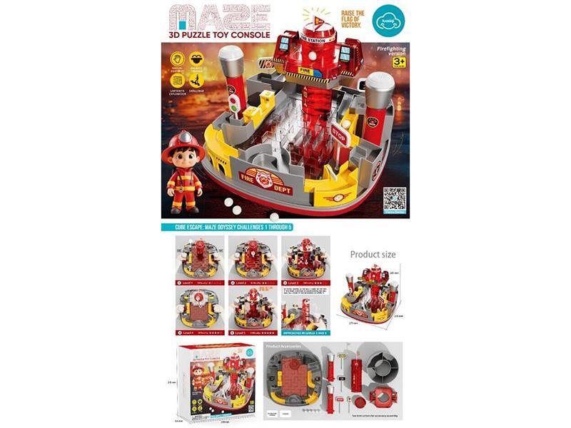 Three-Dimensional Maze Adventure With A Fire Safety Theme