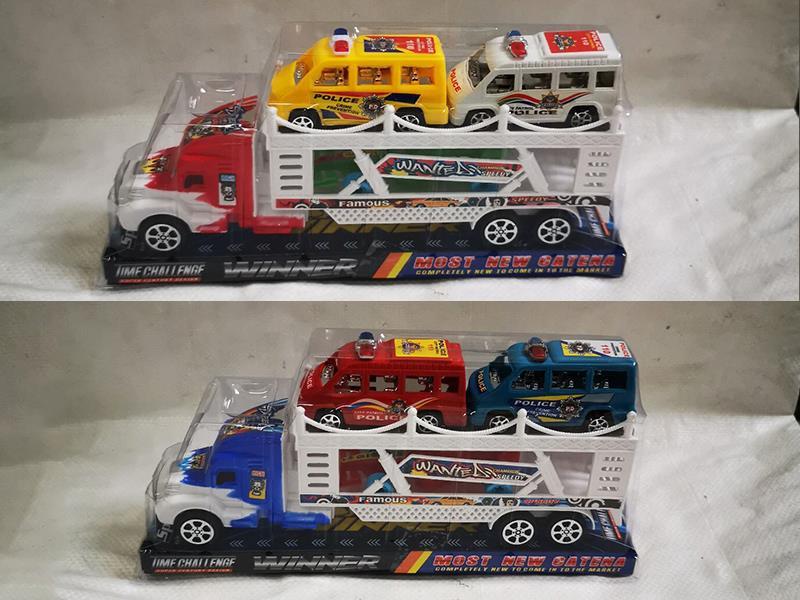 Friction Car Toy 2 PCS Police Cars And Equation Car