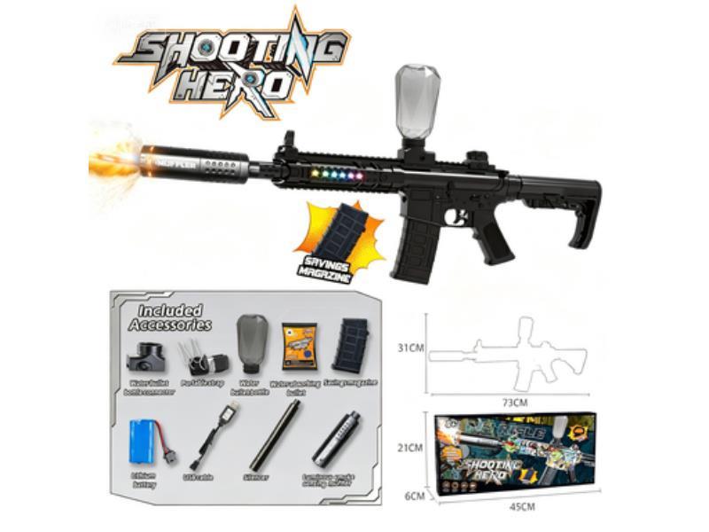 Medium M4 Viper Electric Water Bullet Gun [Running Light + Spray Fire Version] High-Speed Continuous Firing Version