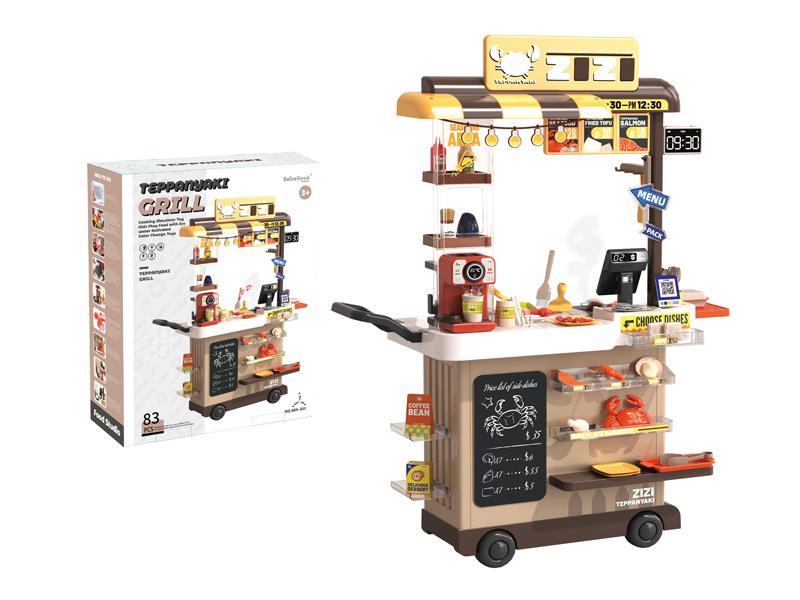 102Cm Fast Food Truck - Iron Plate Barbecue Restaurant
