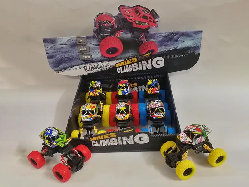 Graffiti Double Pull Back 4WD Climbing Cars 6PCS