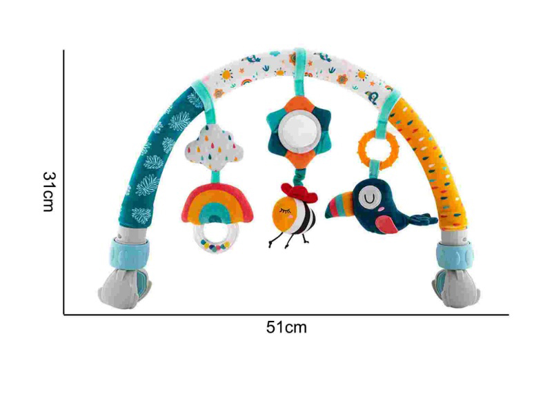 Plush Toy Baby Crib & Stroller Hanging Rattle