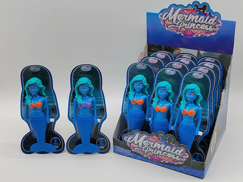 Wind Up Wag Tail Mermaid(Glow In The Dark, Blue, 7 Inch)12PCS