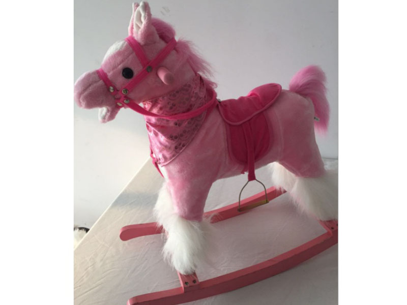 B/O Wooden Rocking Horse With Music