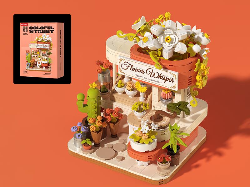 Flower Street Street View Building Blocks 726pcs