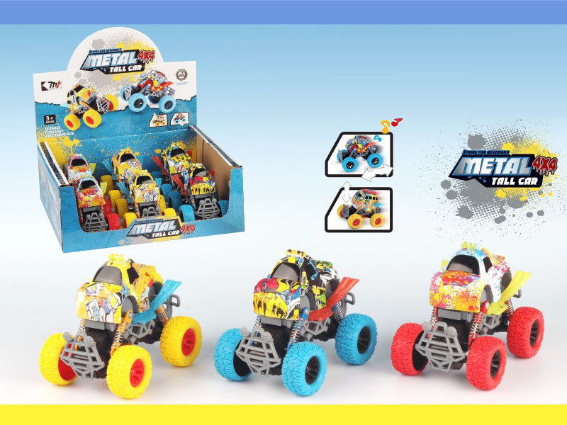 Dual-Inertia Alloy Car (With Lights And Sound) (6Pcs)