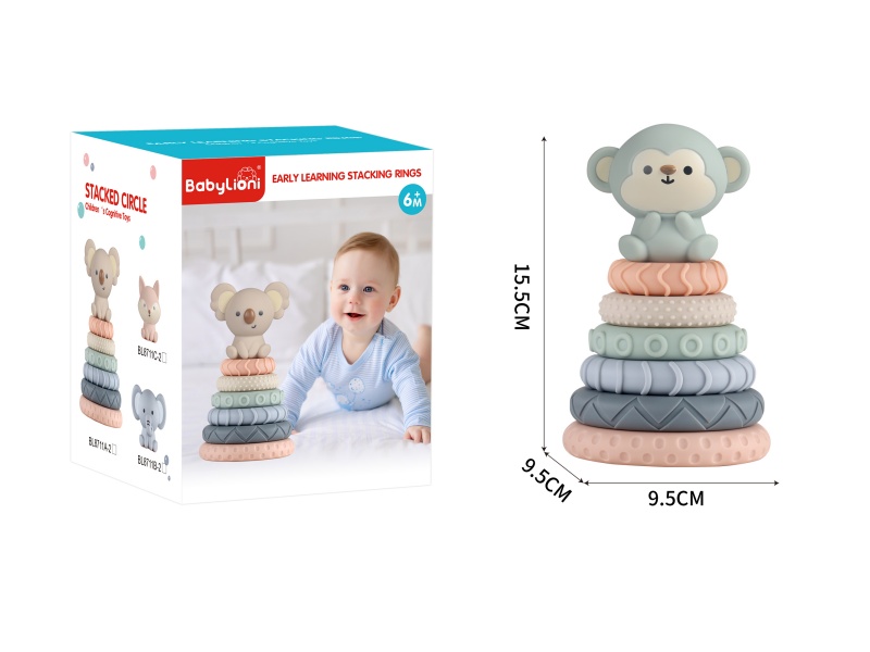 Vinyl Animal Stacking Rings