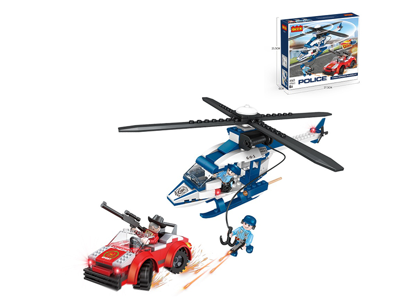 Small Particle Building Block Police Series - High Speed Chase 229PCS