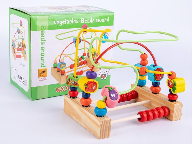 Wooden Middle Size Vegetables Beads Around