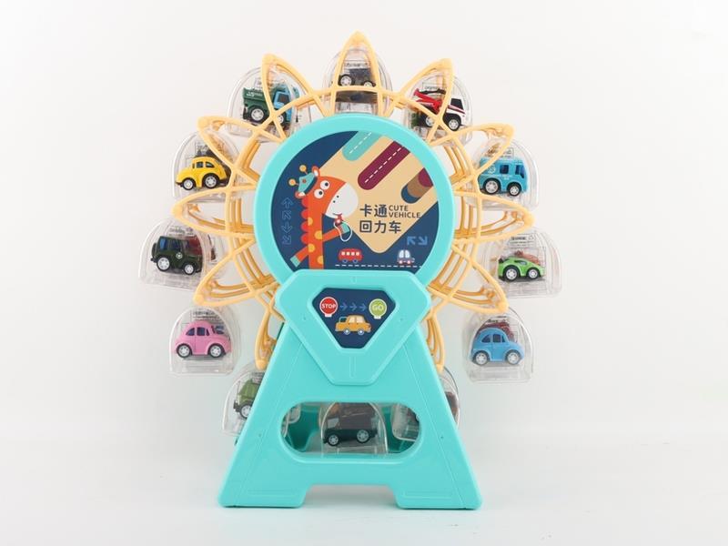 Ferris Wheel Cartoon Pull Back Car (24Pcs)