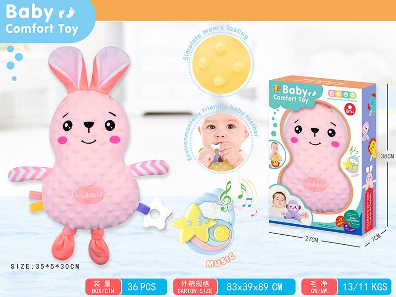 Baby Comfort Toy Rabbit Plush Doll + Music Toy