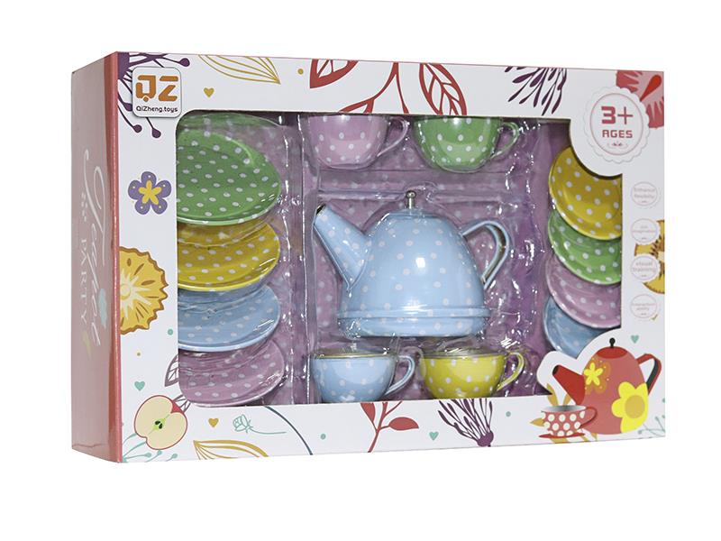 Tinplate Tea Set - Round Dot