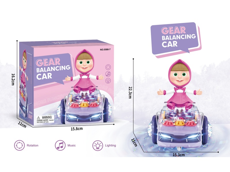 Electric Transparent Gear Balance Scooter Riding Martha (With Lights And Music)