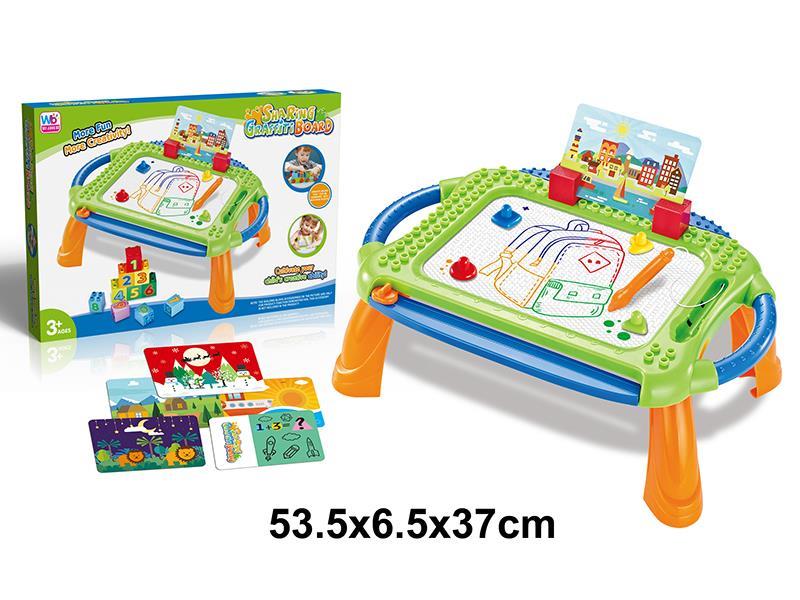 Sharing Building Blocks Graffiti Board Table