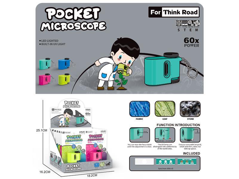 12PCS Mini Palm Microscope Toy