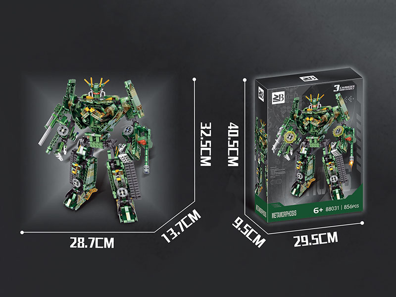 Building Blocks: Mecha Triple Transformation (Dinosaur, Tank, Mecha) 856 Pieces