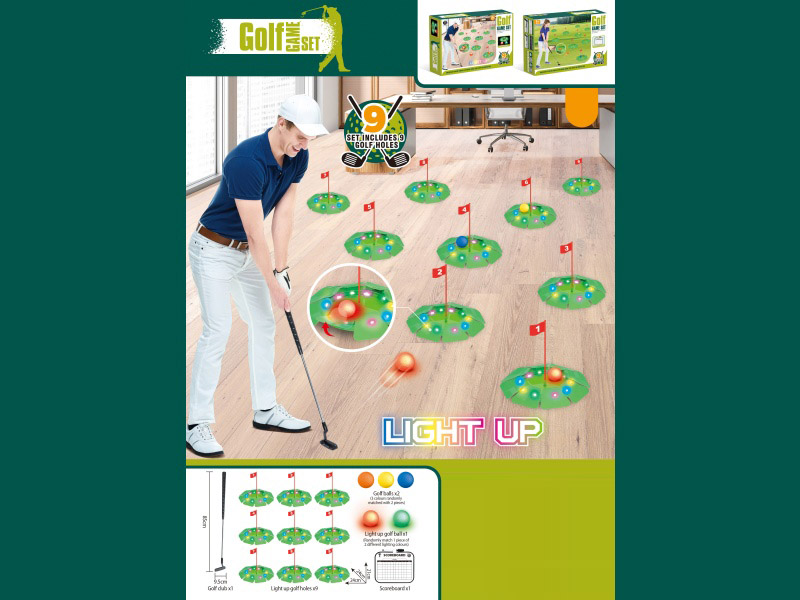 9 Golf Game Discs - With Lights