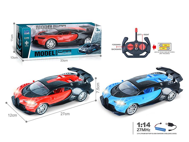 27Mhz 1:14 4-Channel Remote Control Bugatti Simulated Car With Lights(Included Batteries)