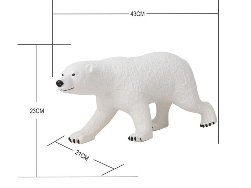 Vinyl Stuffed Cotton Polar Bear(Small)