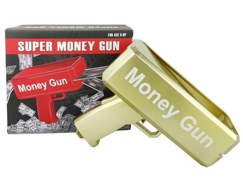 Super Money Gun + 100pcs Paper Money