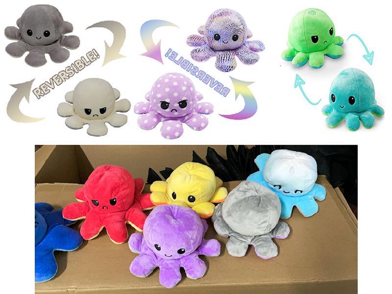Double-Sided  Octopus Plush Toy