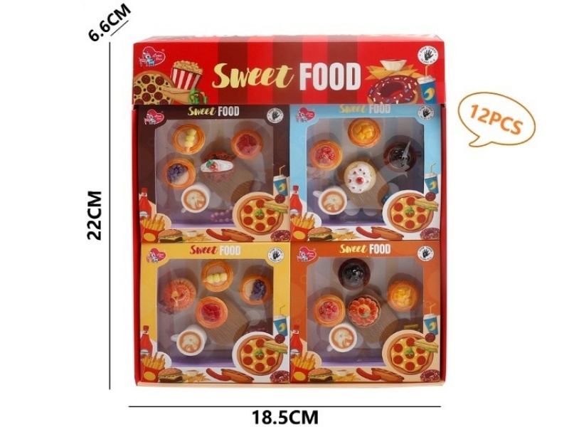 Food And Play Diy Stickers (Mixed Pack Of Four Types) 12 Pieces