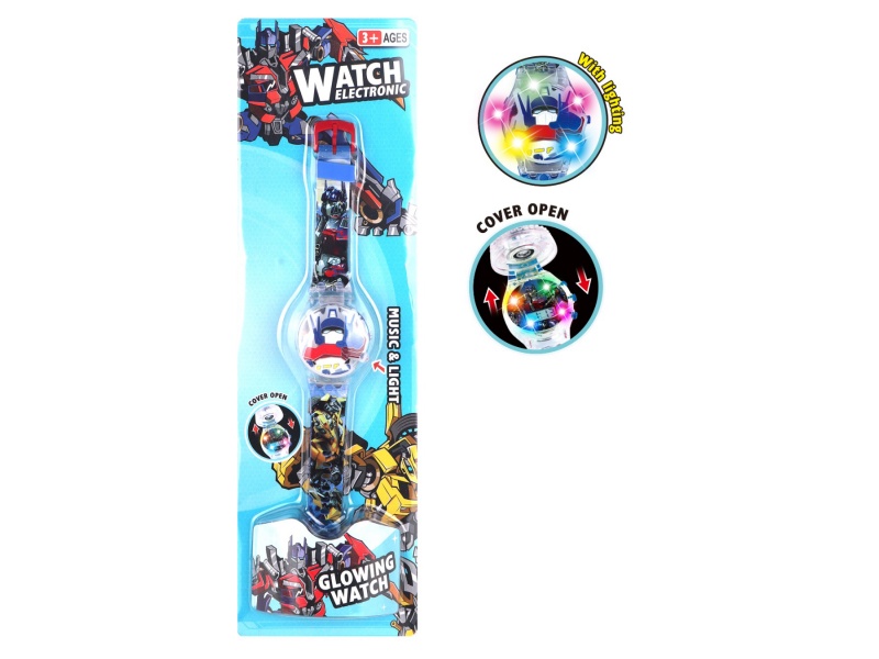 Morphing Flip Light Music Watch