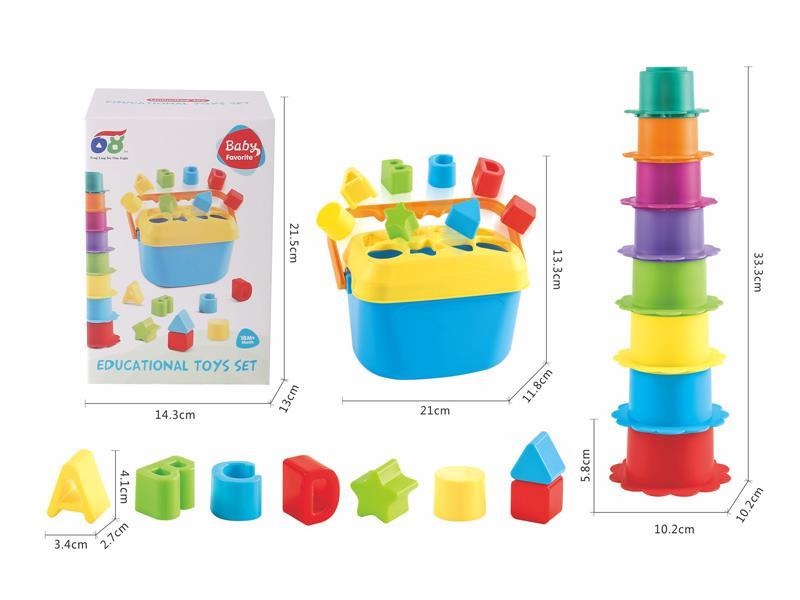 Beach Portable Bucket Folding Cup Set