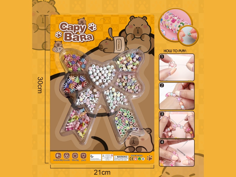 Kabibala Diy Beaded Jewelry Bow With Multiple Colored Beaded Ribbons And 2 Threads