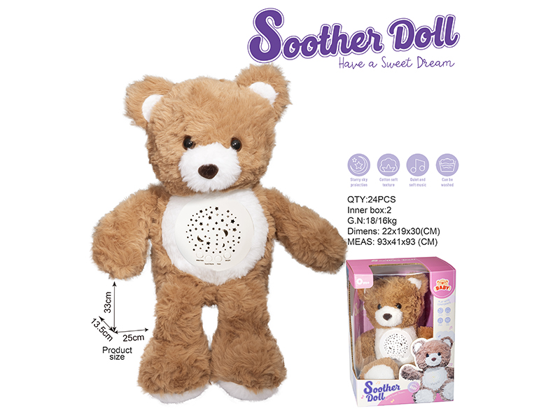 Soothe Plush Toys With Lights And Music - Bear