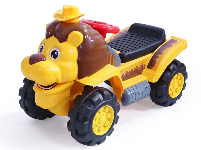 Sliding Lion Ride On Car + Basketball Hoop +3 Balls