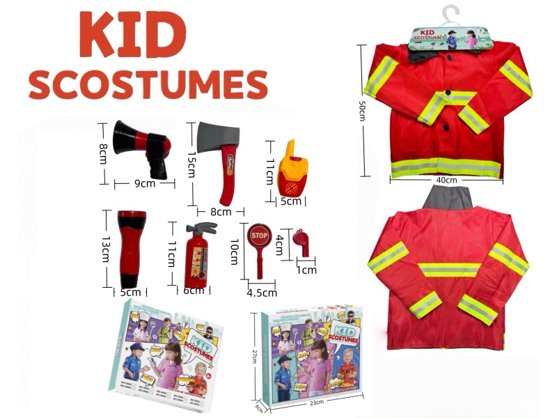 Diy Clothing Role-Playing Fire Suit 7-Piece Set (Thickened Version)