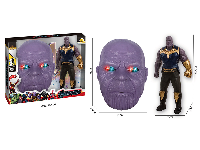 Thanos Mask With Lights + Action Figure
