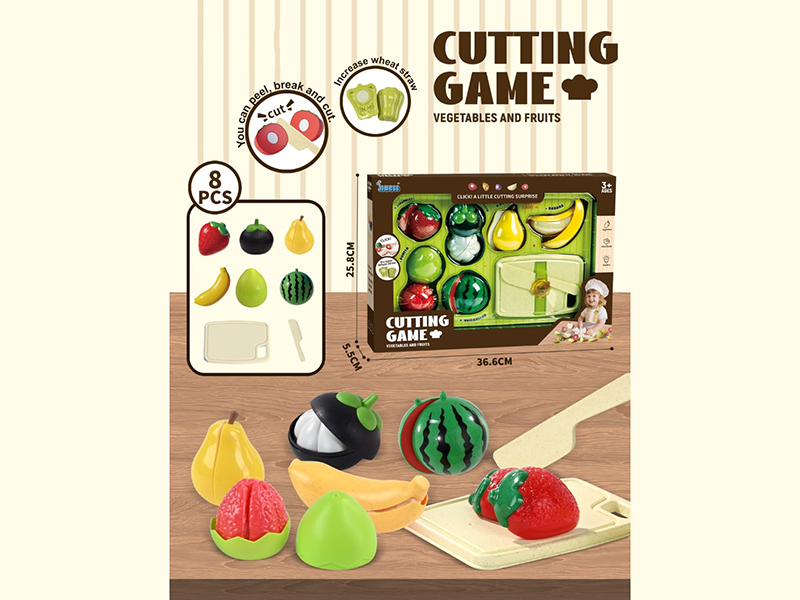 Peel And Slice 8 Pieces Of Fruits