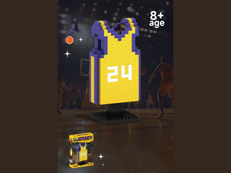 Jersey Series No. 24 Basketball Clothing Building Blocks 354 Pieces