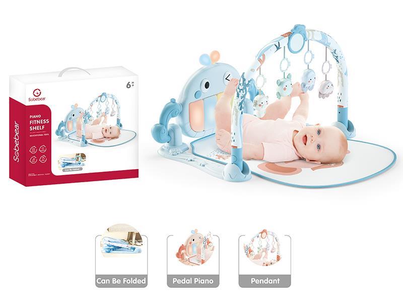 Fold Pedal Piano Fitness Blanket (Blue)