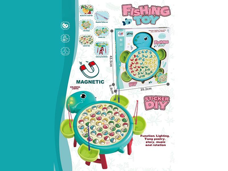 Electric Turtle Magnetic Fishing Table With Lights