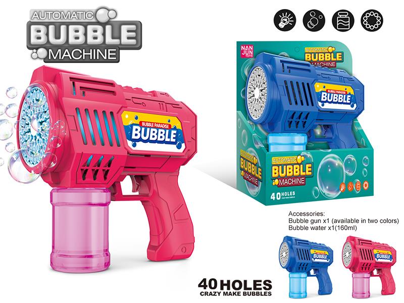 40 Holes Bubble Gun(1*160ML Bubble Water)