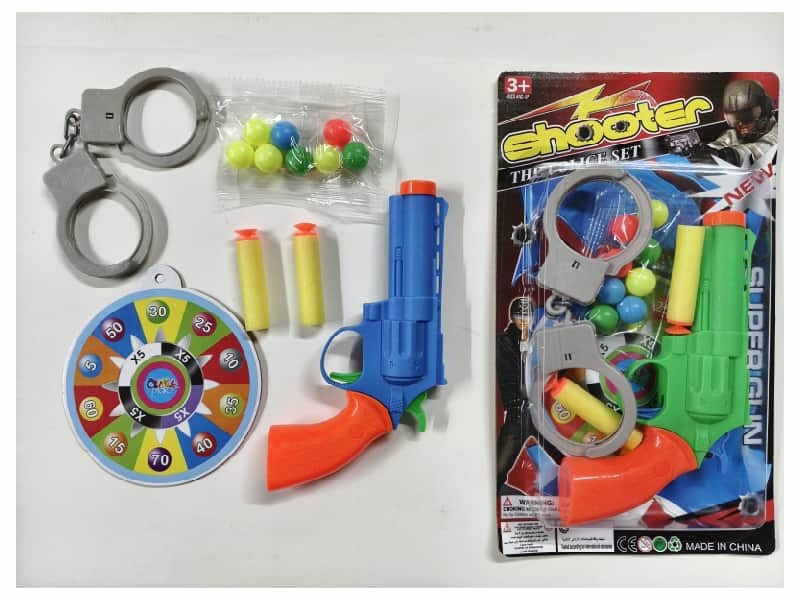 Solid Color EVA. Table Tennis Gun With Handcuff Target