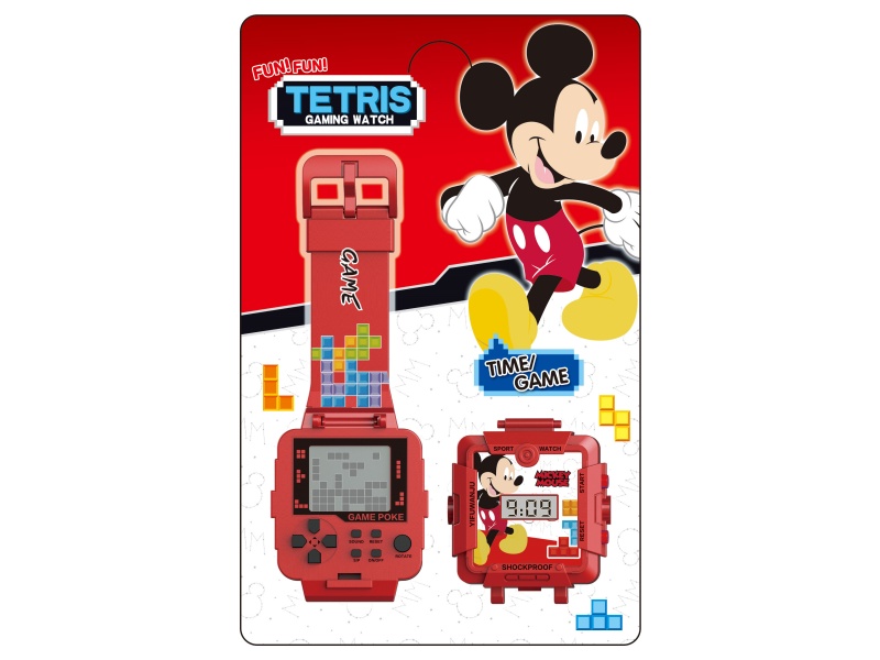 Mickey Tetris Game Electronic Watch