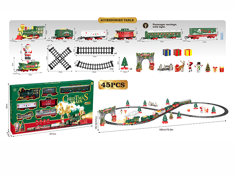 Christmas Rail Train Toy 45pcs