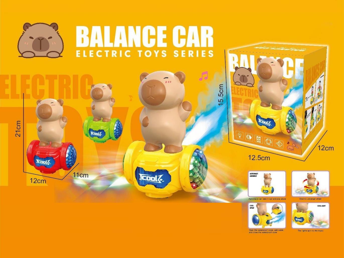 Electric Spray Capibara Balance Scooter (With Spray, Music And Lights)