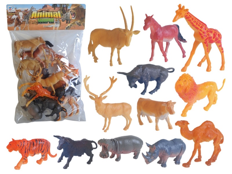Pvc Simulation Animal 12Pcs