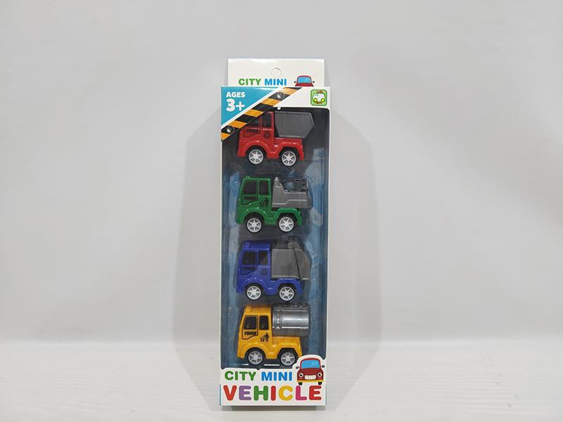 Pull Back Q Version Sanitation Trucks