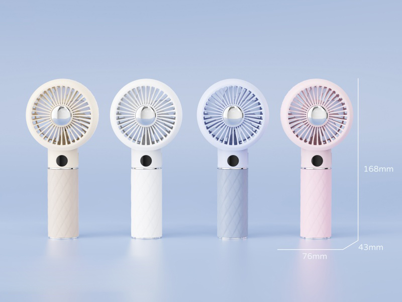 High-Speed Handheld Fan With Digital Display