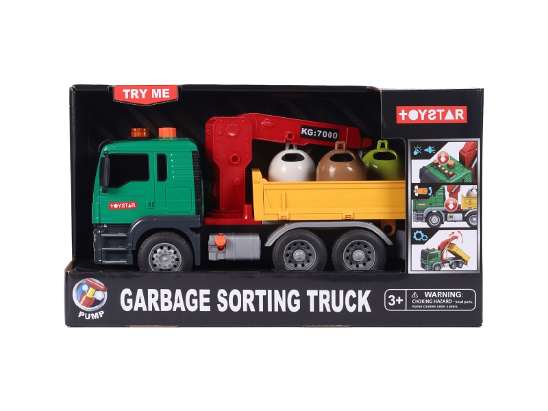 1:10 Inertial Garbage Classification Vehicle (Sound, Light, Inflation, Multi-Functional)