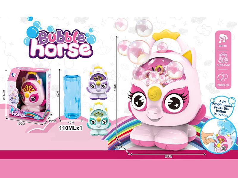 B/O Music Cartoon Unicorn Bubble Machine