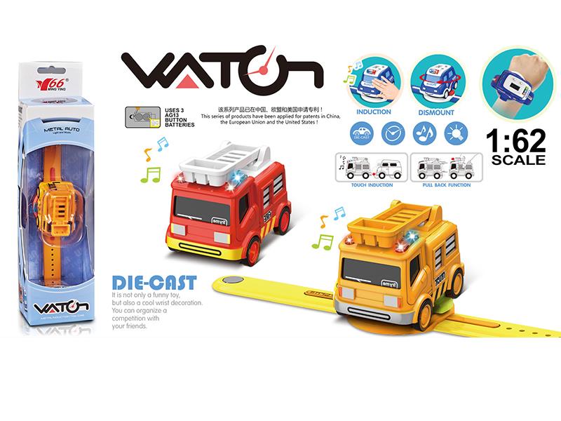 1:62 Alloy Watch Car Q Edition Pull Back Engineering Truck